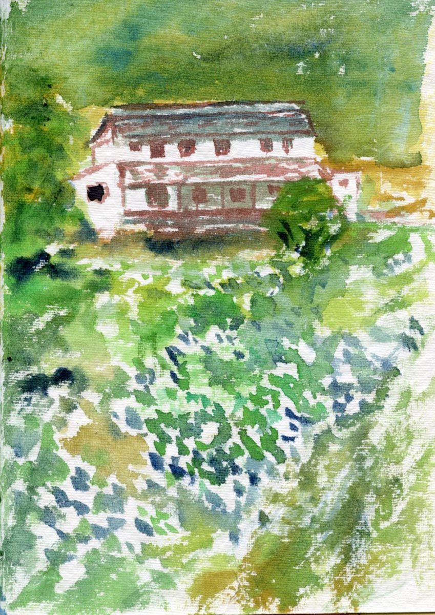 Jan Turner watercolour painting - Altitude inspired artwork